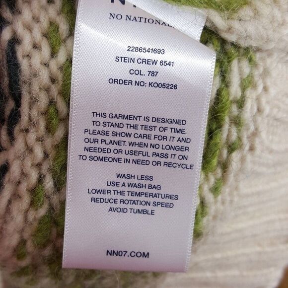 NN07 Sweater Mens Medium Cream Pullover Crew Fair Ilse Wool Alpaca STEIN $370 - Picture 6 of 11
